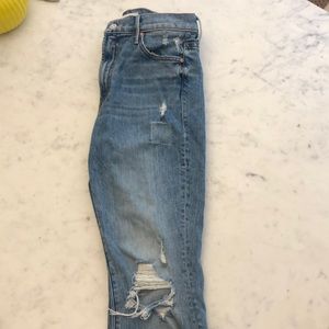 Mother Insider Crop Step Fray Jeans